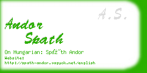 andor spath business card